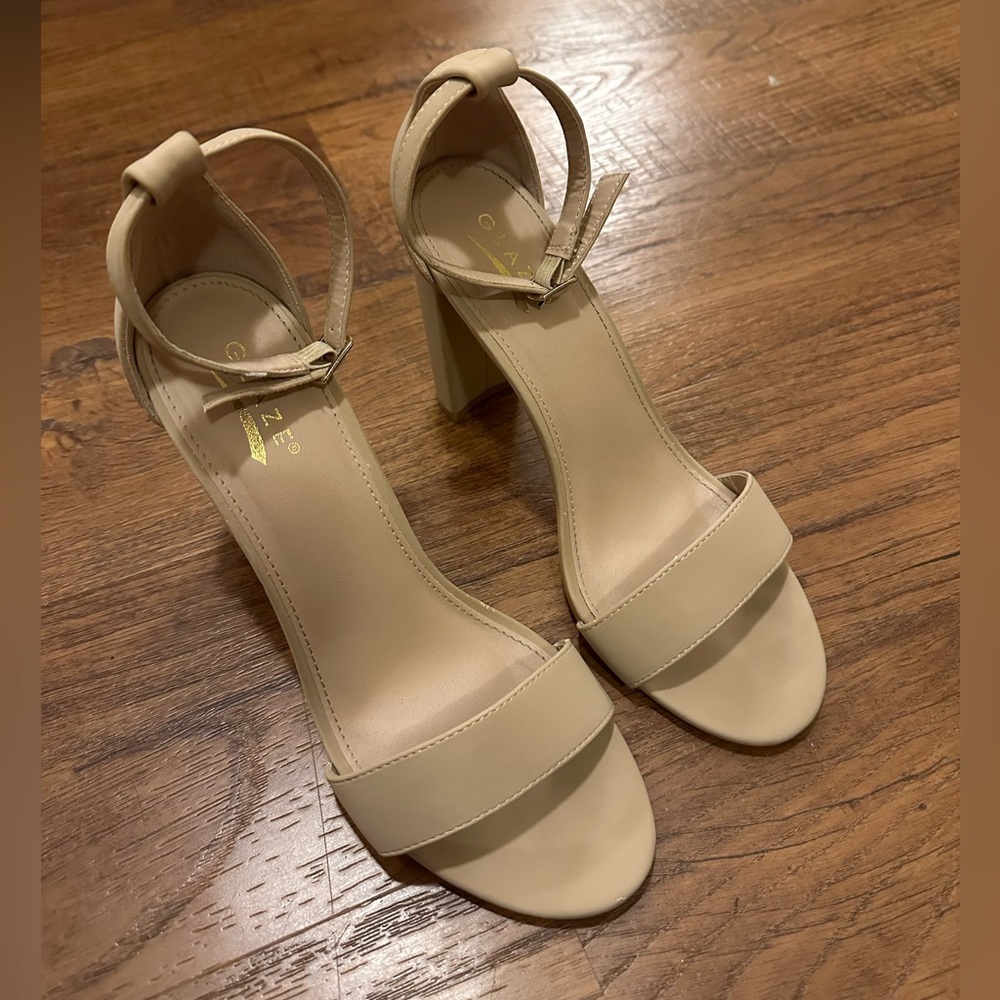 Nude Block Heel